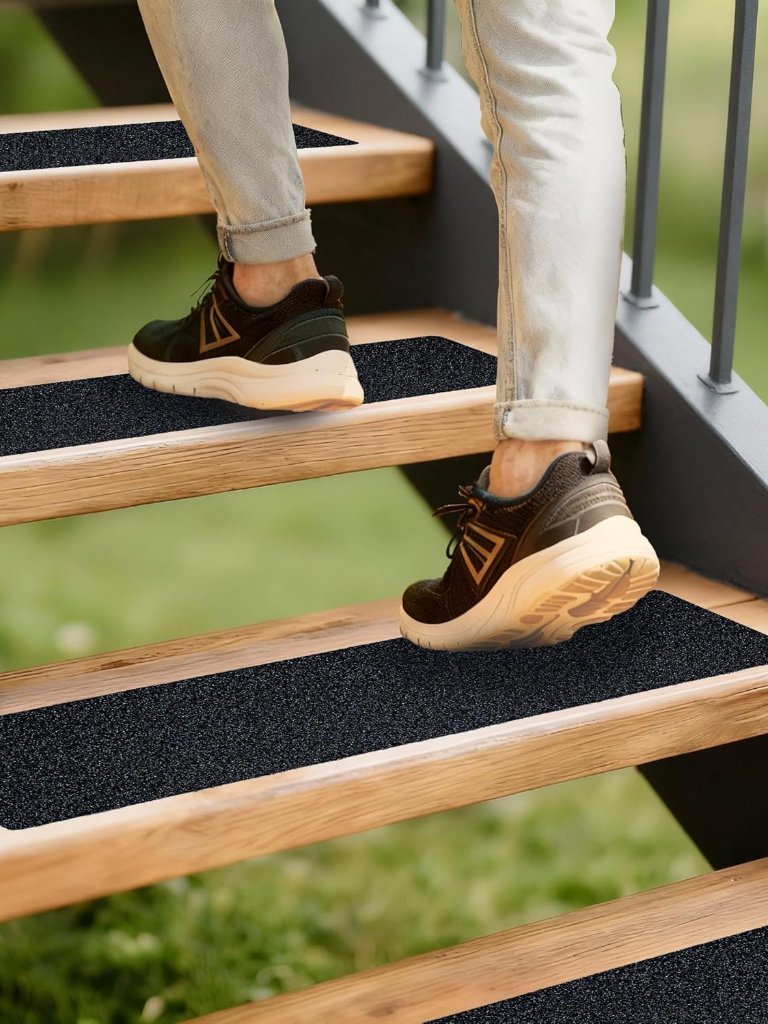 Lifegrip Outdoor Stair Treads Non-Slip 12 Pack, 6"X32" Waterproof Grip Tape For